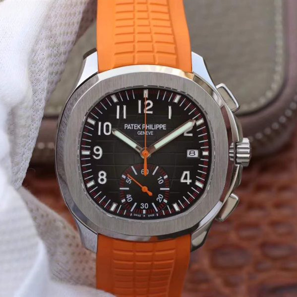 百達翡麗Aquanaut系列 腕錶型號：5968A-001 搭載上海ETA7750自動計時機芯