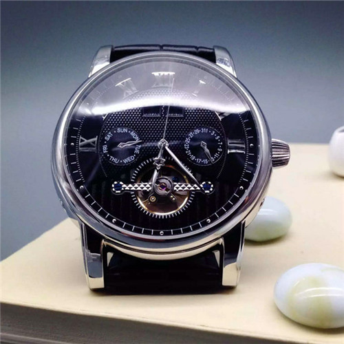 萬寶龍Montblanc男士腕錶全自動多功能機械機芯計時碼錶黑色錶盤羅馬數字