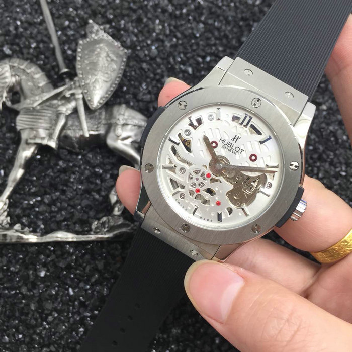 恒寶Hublot腕錶雙面鏤空進口矽膠錶帶