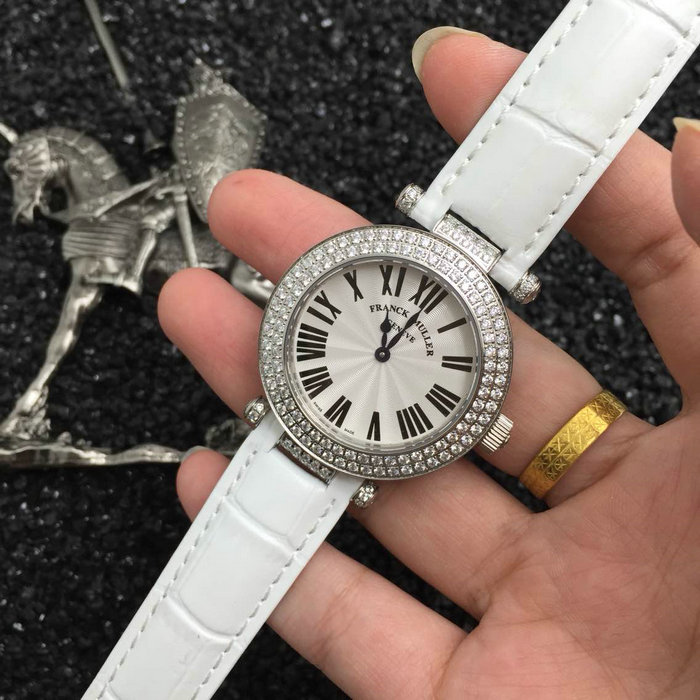 法蘭克穆勒Franck Muller腕錶瑞士石英機芯全手工鑲天然鉆意大利進口牛皮錶帶