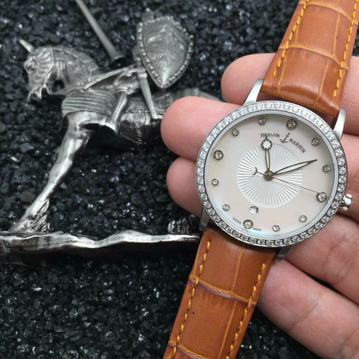 雅典Athens腕錶進口超薄石英機芯鑲鉆雙拱直徑35mm