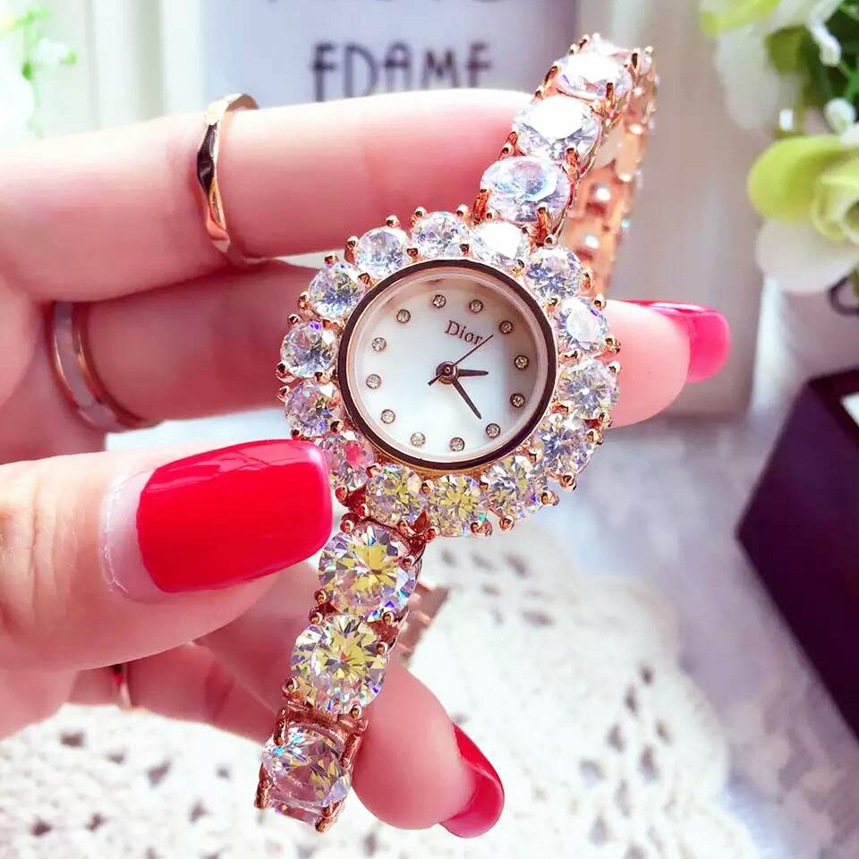 迪奧Dior鑲鑽女士系列腕錶