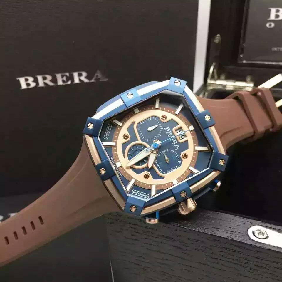 布雷拉 Breraororosi 多功能六針計時運動型男腕錶