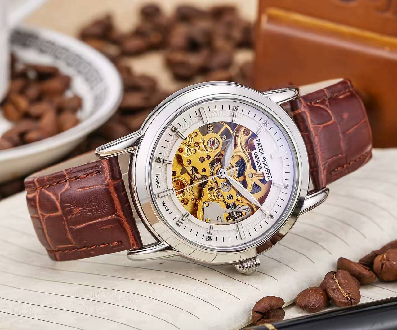 百達翡麗 精品男士腕錶 礦物質超強鏡面 精湛品質