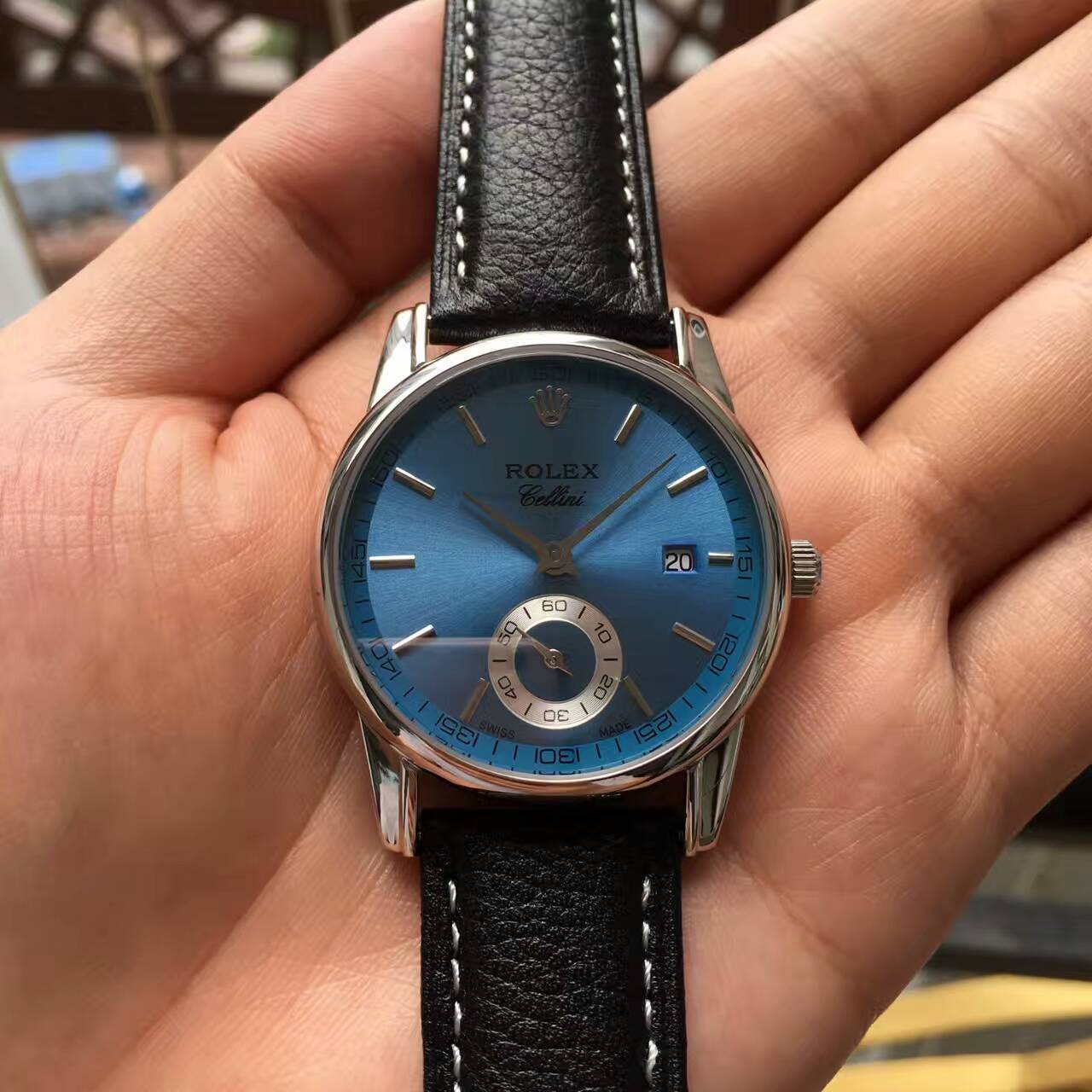 勞力士切利尼 精品男士多功能腕錶 凸拱藍寶石玻璃