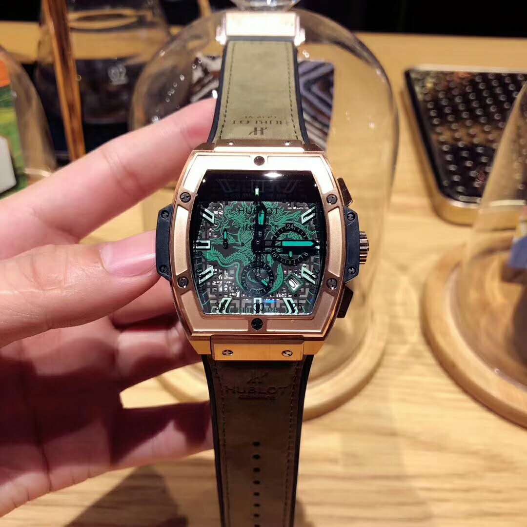HUBLOT 宇舶（恒寶）李小龍75周年限量腕錶 原裝進口多功能石英機芯