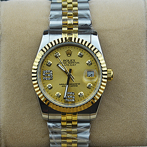 勞力士日誌型包金男士腕錶Rolex456