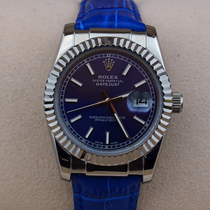 勞力士日誌型藍色日誌型男士機械腕錶RO098232