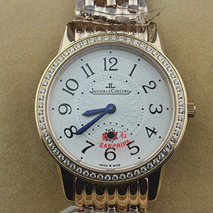 積家JL908430 鑲鉆玫瑰金 簡單數字刻度 魅力女士腕錶