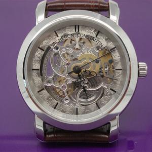 江詩丹頓手錶精細雕花自動機械全鏤空手錶 男士手錶 男錶