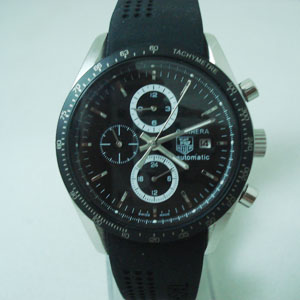 卡地亞自動機械腕錶/6針條丁刻度日曆/皮錶帶男錶
