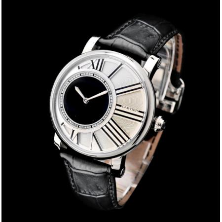歐美高端大牌時尚男錶 潮流時尚男式機械錶 真皮錶帶圓型手錶 潮