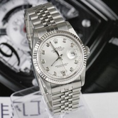 勞力士日誌型銀灰鉆刻銀盤ETA2836全自動機手械情侶手錶 男士手錶女士手錶