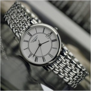 【特價 促銷】浪琴 瑰麗精鋼3針簡約日本石英機芯 男女手錶情侶錶