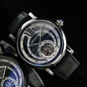 卡地亞 ETA2824全自動機械錶/2針秒盤鏤空/陀飛輪/背透時尚個性男士手錶