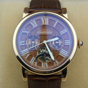卡地亞陀飛輪系列雙日曆男士機械腕錶CA89