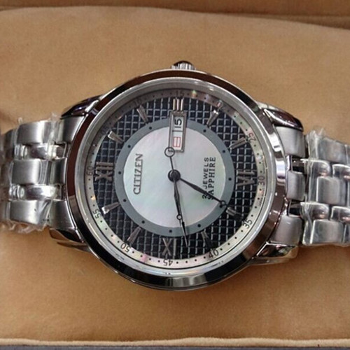 西鐵城 citizen 精鋼散珠錶帶 雙曆 自動機械錶 男士手錶 羅馬刻度