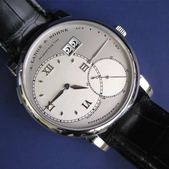 ALANGE & SOHNE朗格手錶 4針白面 動能日曆 精品 男錶 Lange 1 Gray dial紅金