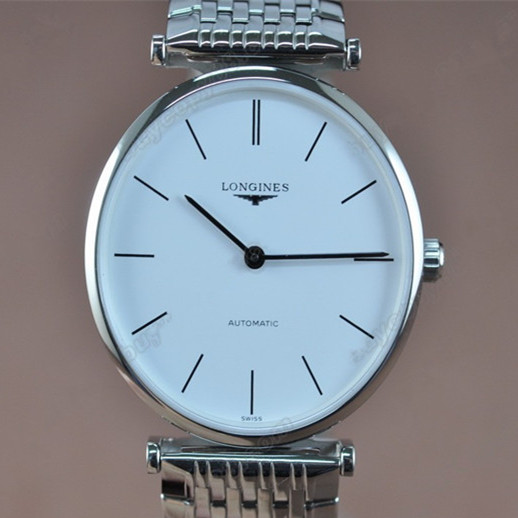 浪琴Grande Classique 系列男士機械手錶316精鋼錶帶瑞士ETA2671雕花自動機芯