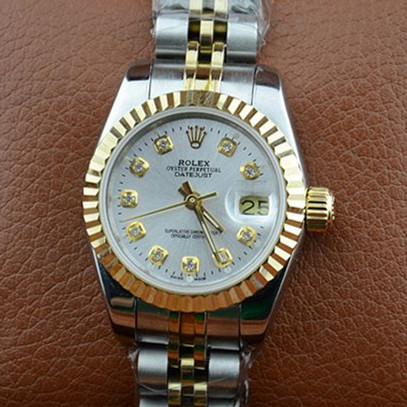勞力士Rolex日誌型蠔式恒動系列金間錶帶鑲鉆進口全自動機械機芯雙日曆情侶腕錶