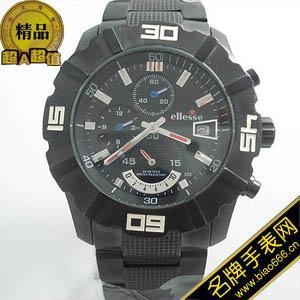 周傑倫代言ellesse艾力士手錶多功能六針手錶運動型錶全黑色002