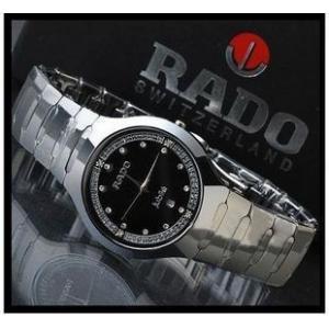 特價銷售！雷達銀色風情環鑽鎢鋼，藍寶石男女對錶 rado-008
