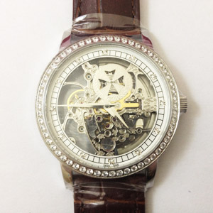 VC鏤空手錶背透機械機芯真皮錶帶VC99381123