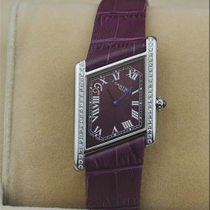 卡地亞菱形邊框鑲鑽CA07520瑞士高貴氣質女士腕錶
