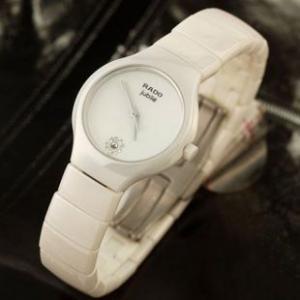 RADO雷達白色陶瓷真系列女錶 石英錶 女士手錶 女式手錶 陶瓷手錶 rado-018
