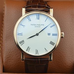 百達翡麗新款Philippe-012420日本進口機芯全自動機械機芯男士腕錶  簡單時尚