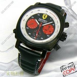 FERRARI 法拉利手錶 黑漆 多功能 全自動機械錶 皮帶錶 男錶