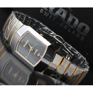 驚爆價!!雷達/RADO間金鎢鋼方款男女對錶 rado-009