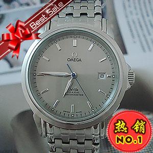 歐米茄 精鋼錶殼銀色錶盤男錶 藍寶石鏡面進口機芯Omega055
