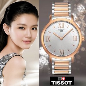 TISSOT 天梭 流行系 石英 玫瑰金 大S代言 T034.209.32.038白面