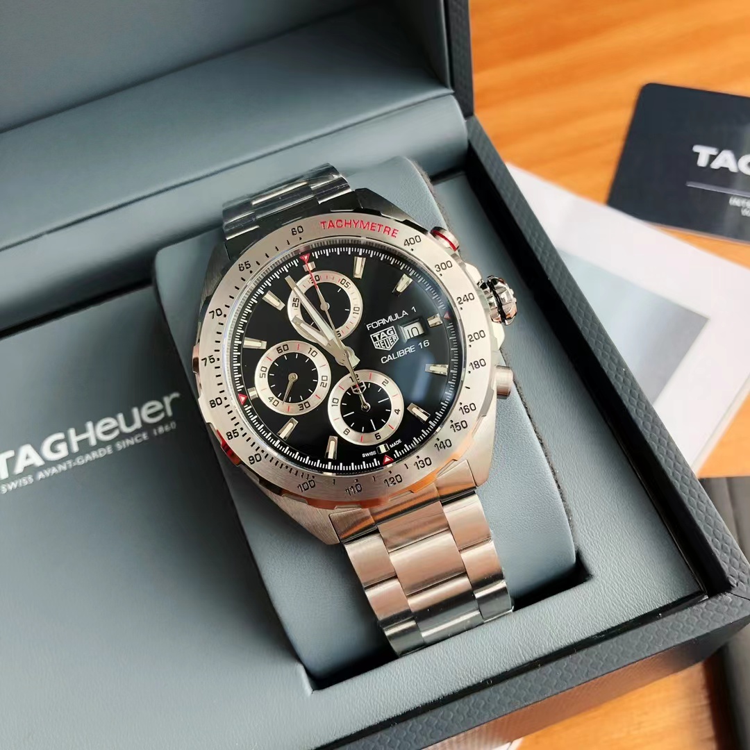 TAGHeuer,泰格豪雅F1系列機械計時碼表44mm表径