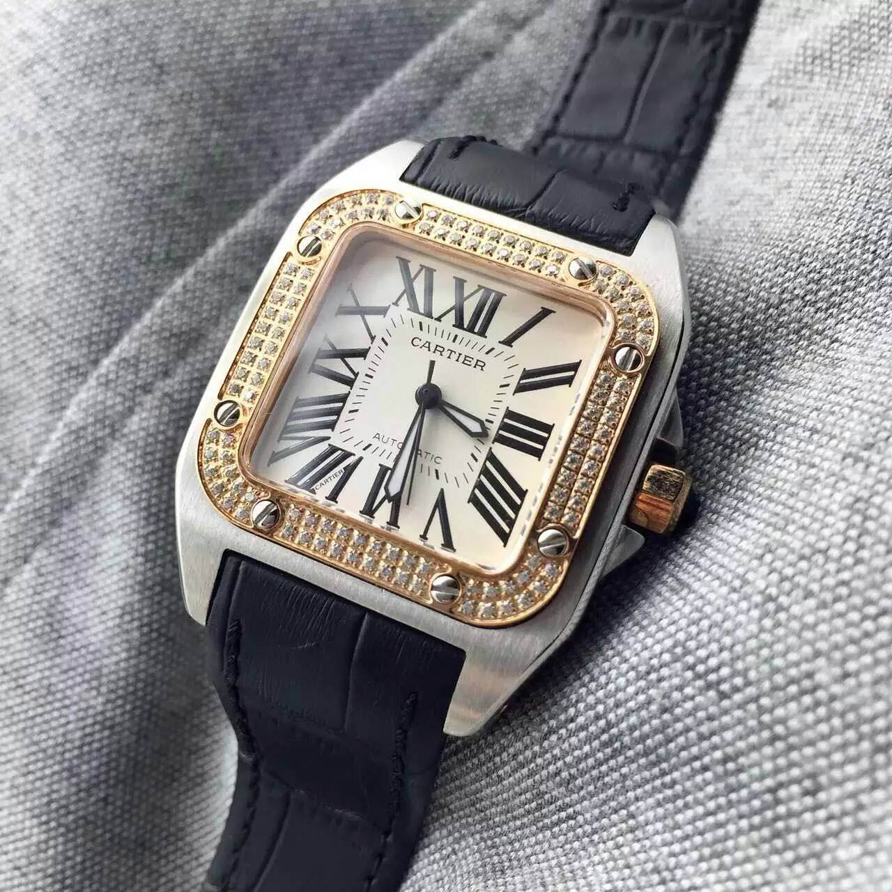 卡地亞Cartier-Santos 100系列W20126*8女性機械錶
