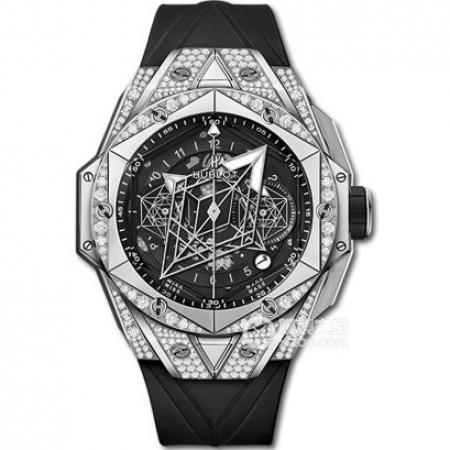 Hublot 宇舶 Big Bang Sang Bleu II 刺青男士機械腕表418.NX.1107.RX.1604.MXM20 采用ETA7750全自動計時機芯 藍寶石玻璃永不刮花 尺寸45mm